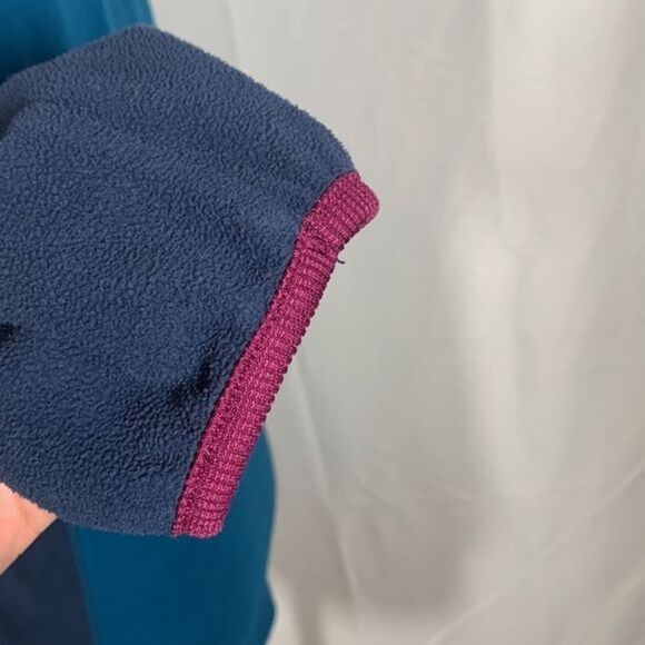 Columbia Blue & Purple Fuzzy Fleece Half-Zip Sweater - Picture 5 of 7
